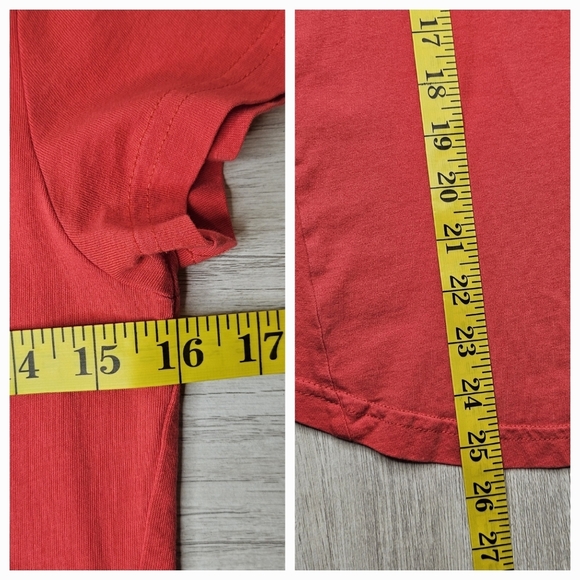 Puma Metallic Logo Graphic Tee Red Crewneck Athleisure Shirt Women Small Gym - Picture 9 of 9